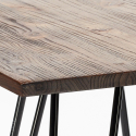 industriële salontafel set 60x60cm 4 Lix krukjes hout metaal oudin noix Voorraad