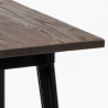 set van 4 Lix krukjes industriële salontafel 60x60cm hout metaal peaky black 