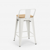 ensemble table 60x60cm 4 tabourets style métal et bois industriel bucket steel Prix
