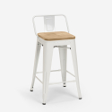 ensemble table 60x60cm 4 tabourets style métal et bois industriel bucket steel Dimensions