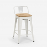 ensemble table 60x60cm 4 tabourets style métal et bois industriel bucket steel Dimensions