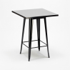 zwart metalen salontafel set 60x60cm 4 krukken Lix bar keuken bucket steel black 