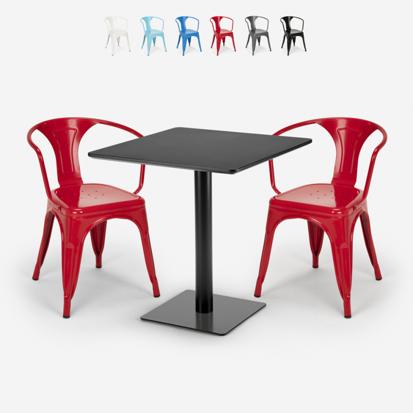 Horeca set met 2 stoelen en salontafel 70x70 cm Starter Dark Catalogus
