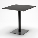 Ensemble Table Horeca 70x70cm et 2 Chaises Design Industriel Cuisine Restaurant Starter Dark 