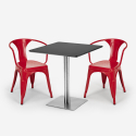 set 2 stoelen salontafel 70x70cm horeca bar restaurants starter silver Kosten
