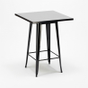 set van 4 vintage krukjes industriële zwarte hoge tafel 60x60cm rush black Prijs