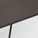 set van 4 stoelen rechthoekige tafel industriële stijl 120x60cm wire 