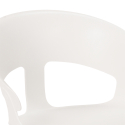 Set met vierkante tafel 80x80 cm en 4 stoelen in modern industrieel design Reeve White 