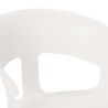 Set met vierkante tafel 80x80 cm en 4 stoelen in modern industrieel design Reeve White 