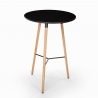 Set met hoge ronde tafel 60 cm en 2 barkrukken in Scandinavisch design Ojala Dark 