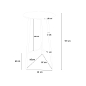 Set met hoge ronde tafel 60 cm en 2 barkrukken in Scandinavisch design Ojala Dark 
