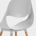 Set van 4 witte vierkante tafelstoelen 80x80cm Scandinavisch design Dax Light 