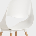 Conjunto 4 cadeiras design mesa de jantar 100x100cm preta redonda Midlan Dark Afmetingen