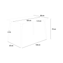 Scandinavisch design set met rechthoekige tafel 80x120 cm en 4 stoelen Flocs Light 