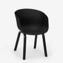 Ensemble de 4 Chaises Polypropylène Métal et 1 Table Carrée 80x80cm Krust Light 