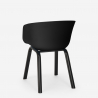 Ensemble de 4 Chaises Polypropylène Métal et 1 Table Carrée 80x80cm Krust Light 