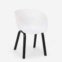 Ensemble Table Carrée 80x80cm Métal et 4 Chaises Design Moderne Krust Dark 
