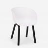 Ensemble Table Carrée 80x80cm Métal et 4 Chaises Design Moderne Krust Dark 