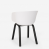 Ensemble Table Carrée 80x80cm Métal et 4 Chaises Design Moderne Krust Dark 