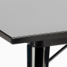 Set van 4 design stoelen en vierkante tafel van 80x80 cm Krust Dark 