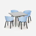 conjunto mesa de jantar quadrada 80x80cm 4 cadeiras design moderno krust Keuze