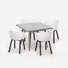 Ensemble Table À Manger Carrée 80x80cm 4 Chaises Design Moderne Krust Caractéristiques