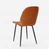 Conjunto 4 cadeiras design pele sintética mesa madeira metal 80x80cm Wright Light 