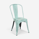 ensemble de 4 chaises de style vintage et 1 table 80x80cm industriel cuisine hedges 