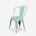ensemble de 4 chaises de style vintage et 1 table 80x80cm industriel cuisine hedges 
