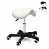 Tabouret à roulettes pour esthéticienne manucure pédicure en simili cuir selle de cheval Professional Remises