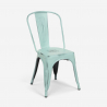 Industriële set met tafel 120x60 cm en 4 stoelen Harvey Kortingen