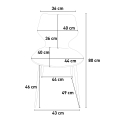 Set met vierkante tafel 80x80 cm en 4 stoelen in modern design Howe Dark 