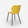 Ensemble 4 Chaises Polypropylène Table Carrée 80x80cm Métal Howe Dark 
