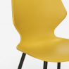 Ensemble 4 Chaises Polypropylène Table Carrée 80x80cm Métal Howe Dark 