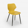 Set met vierkante tafel 80x80 cm en 4 stoelen in modern design Howe Dark 