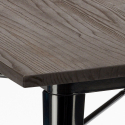 Set met vierkante tafel 80x80 cm en 4 stoelen in modern design Howe Dark 