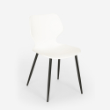 Conjunto mesa quadrada 80x80cm design industrial 4 cadeiras polipropilene Sartis Aankoop