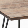 Ensemble Table Carrée 80x80cm Design Industriel 4 Chaises Polypropylène Sartis 