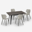 ensemble 4 chaises table rectangulaire 120x60cm Lix design industriel bantum Caractéristiques