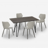 conjunto cozinha sala de jantar 4 cadeiras design mesa 120x60cm pakis Prijs