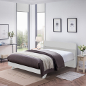 Modern houten tweepersoonsbed met lattenbodem en hoofdbord  160x200cm Landeck King Catalogus