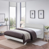Modern houten tweepersoonsbed met lattenbodem en hoofdbord  160x200cm Landeck King Catalogus