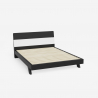 Modern houten tweepersoonsbed met lattenbodem en hoofdbord  160x200cm Landeck King Korting