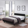 Modern houten tweepersoonsbed met lattenbodem en hoofdbord  160x200cm Landeck King Aanbieding