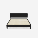 Modern houten tweepersoonsbed 160x200 cm met lattenbodem en hoofdbord Linz King 