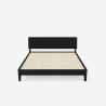 Modern houten tweepersoonsbed 160x200 cm met lattenbodem en hoofdbord Linz King 