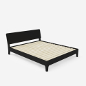 Modern houten tweepersoonsbed 160x200 cm met lattenbodem en hoofdbord Linz King Aankoop