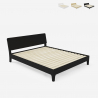 Modern houten tweepersoonsbed 160x200 cm met lattenbodem en hoofdbord Linz King Prijs