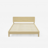 Modern design houten tweepersoonsbed 160x190 cm met lattenbodem en hoofdbord Linz Catalogus