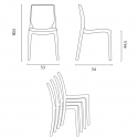 Industriële set met eettafel 160x80 cm en 4 transparante designstoelen Hilton 